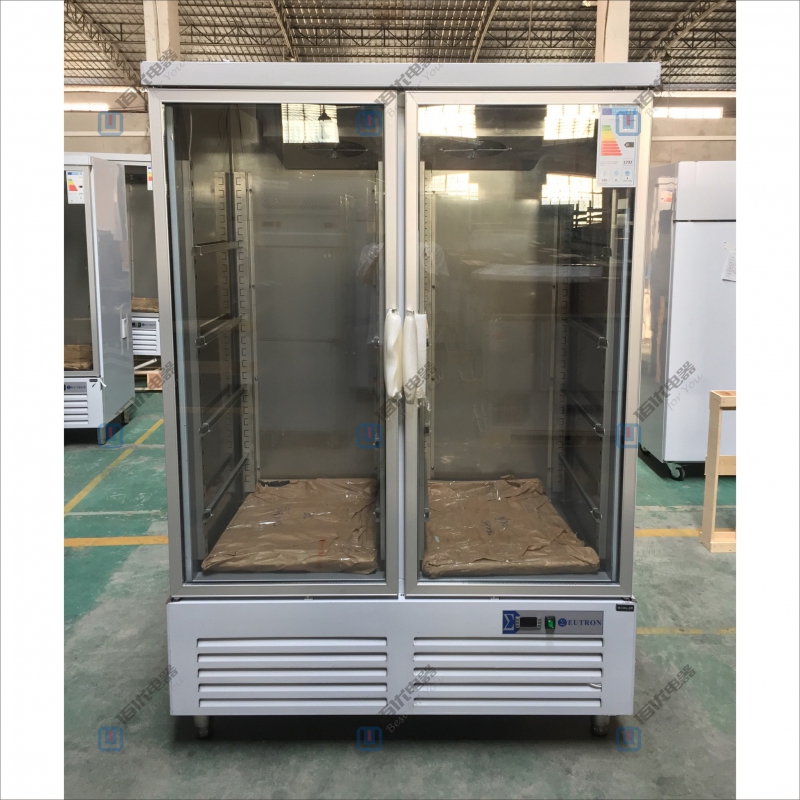 双门冷冻展示柜，立式风冷冰柜定制，一体机展示柜冰柜
